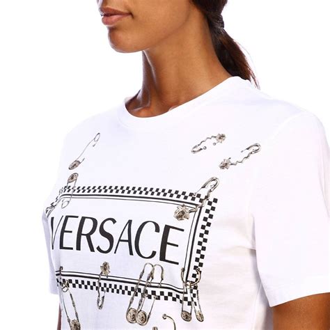 versace white sweatshirt|women's Versace t shirt.